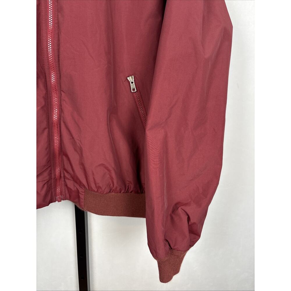 VTG LL Bean Bomber Jacket Mens XL Red Plaid Lining Zip Pockets Outdoors Gorpcore - Picture 5 of 12